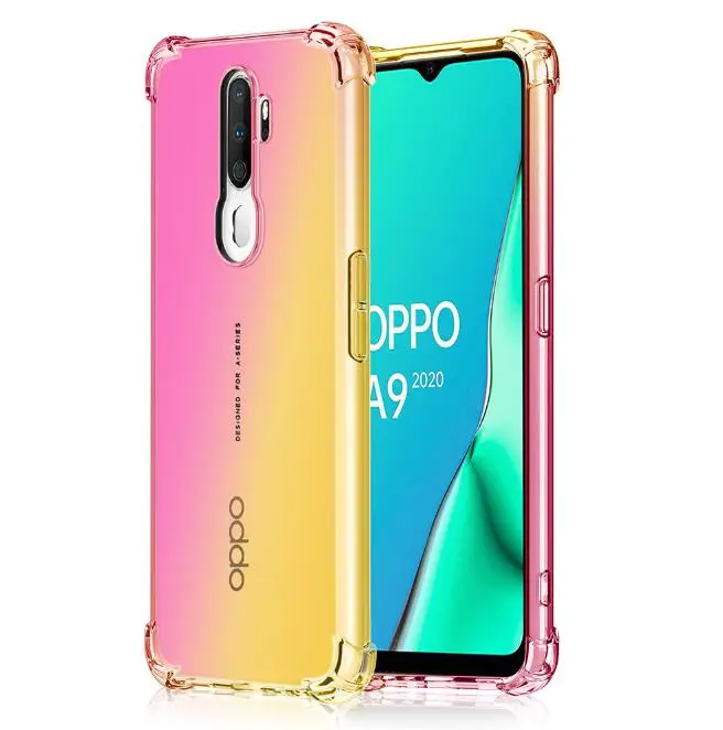 Для OPPO A5 2020 чехол силиконовый ударопрочный защита подушка безопасности цветной