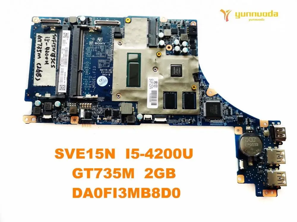 Оригинальная материнская плата для ноутбука SONY SVF15N модель SVE15N I5-4200U GT735M 2 Гб DA0FI3MB8D0