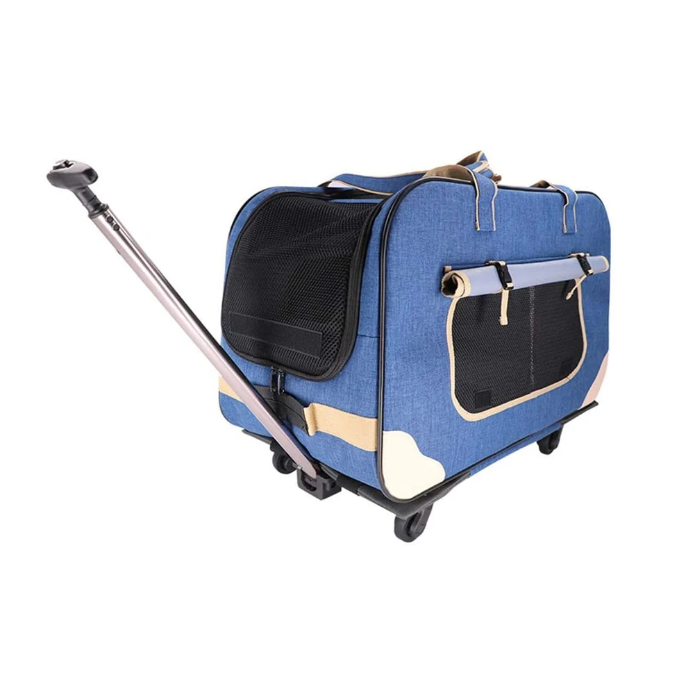 Переноска для домашних животных переноска собак сумка на колесиках путешествий