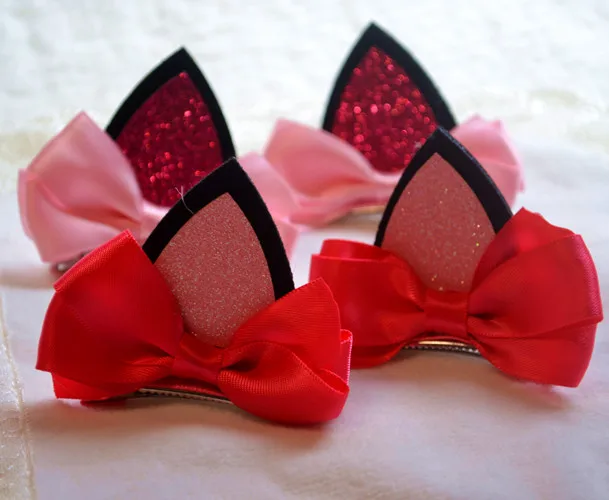 

2Pcs/ Pair Girls Hair Clip Lovely Cat Ear Hairpin Cute Headwear Cosplay Party Costume Hair Accessories Children