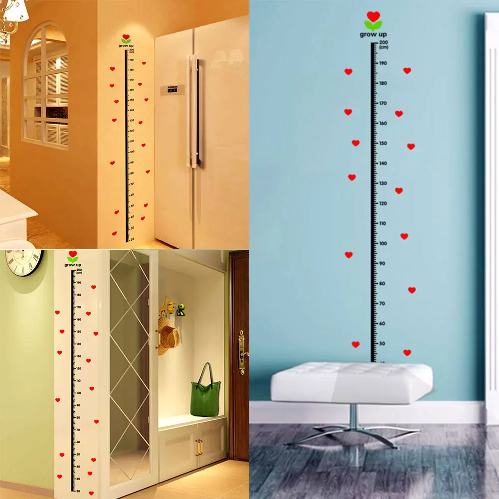 Детская Наклейка на стену с измерителем роста запись мемориальный подарок