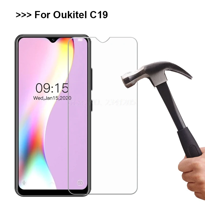 2-1PC Glass For Oukitel C19 C18 C17 C16 C15 C13 C12 C11 C10 Pro Screen Protector Tempered Glass For Oukitel WP7 WP6 WP5 Pro Film