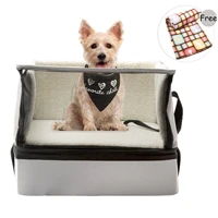 pet dog car carrier seat bag warm mesh basket folding hammock safe car armrest box booster kennel bed for dog cat travel