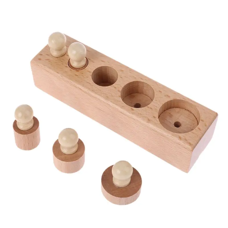 

Educational Wooden Kid Montessori Cylinder Socket Early Development Teaching Toy
