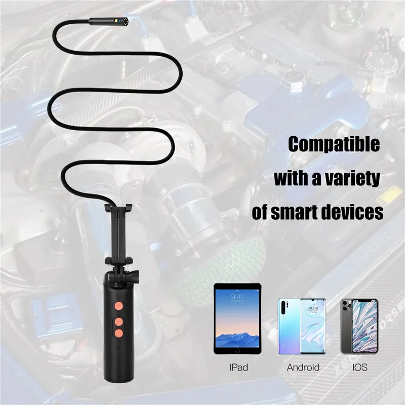 

2mp 1080p inspection camera snake wire 1m 2m 5m Dual camera 8mm borescope wifi endoscope