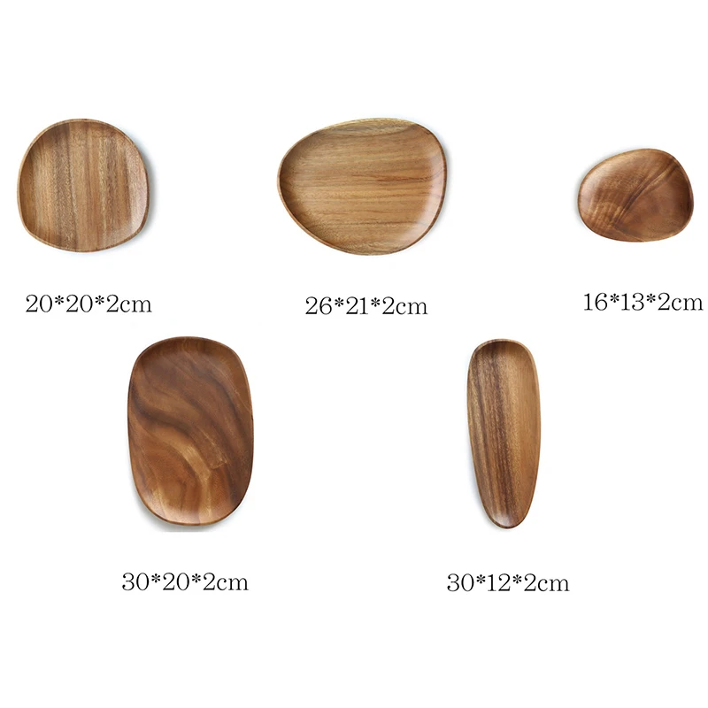 Необычная деревянная тарелка из акации Master Star твердый деревянный поднос