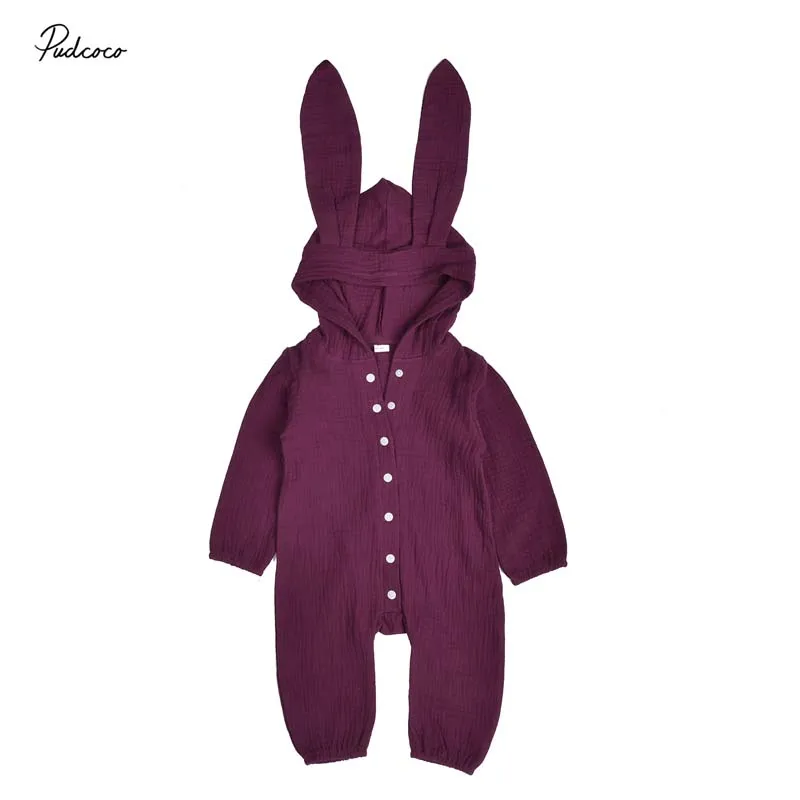 2020 Милый хлопковый льняной комбинезон для новорожденных 0 24 месяцев младенцев