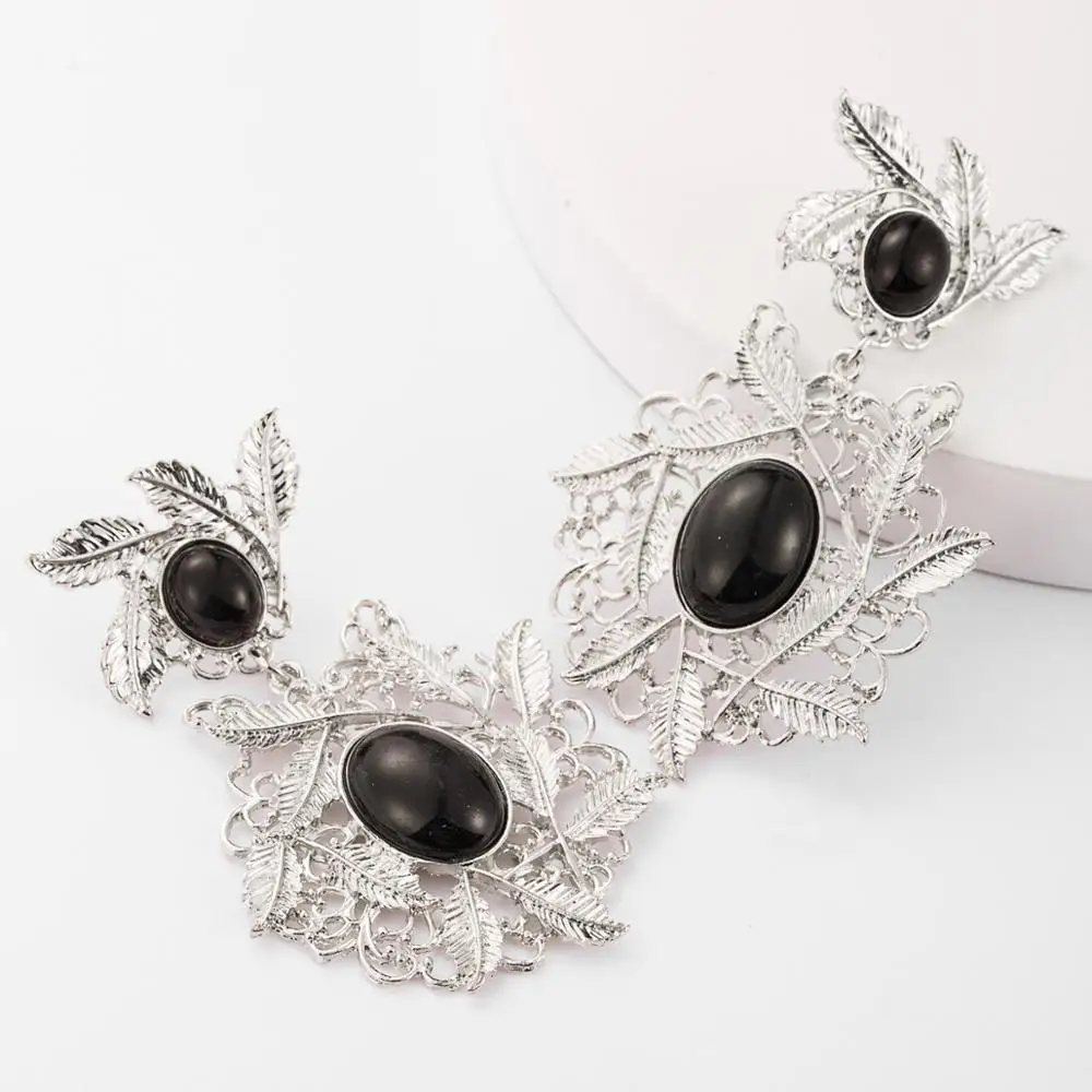 SHIFEEL новинка серьги в винтажном стиле поп-барокко с большим черным жемчугом и