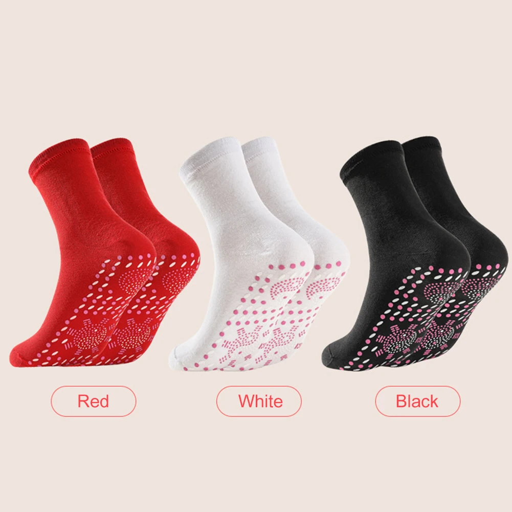 

2pcs Men/Women Unisex Winter Warm Self-Heating Health Socks Pain Relief Outdoor Anti-Cold Therapy Magnetic Thermal Stockings