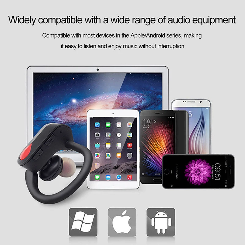 Newly TWS Wireless Bluetooth 4.2 Headset Earbuds Stereo Sports Earhook Earphones | Электроника