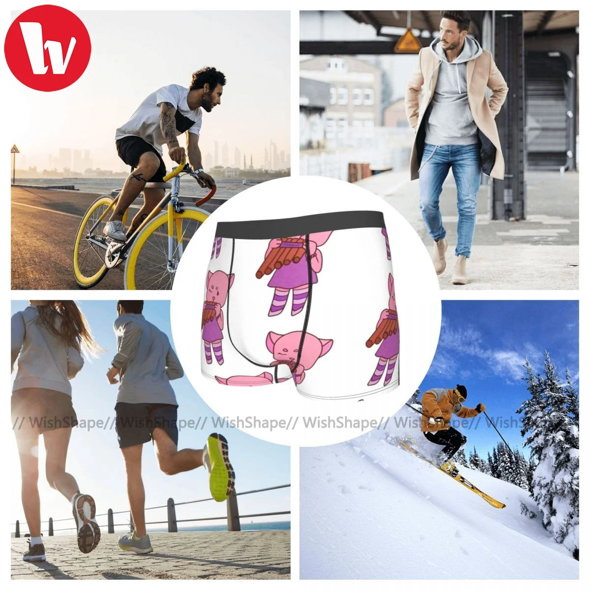 

Syrinx Underwear Stretch Trenky Sublimation Trunk Polyester Sublimation Boy Boxer Brief