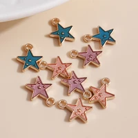 10pcslot 811mm trendy enamel mini star charms diy for necklaces pendants earrings making handmade craft jewelry accessories