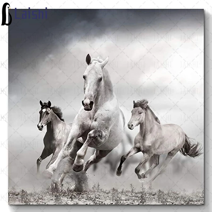 

diy full square round drill Galloping mustang diamond painting animal 5d diamond mazayka embroidery crystal icons wall decor