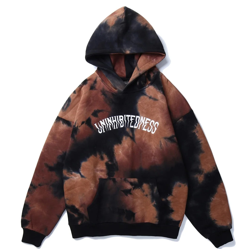 Мужская толстовка с капюшоном в стиле хип-хоп с принтом «Tie dye», уличная одежда в стиле «граффити», худи в стиле Харадзюку, пуловер, хипстерская одежда, осенняя толстовка с капюшоном