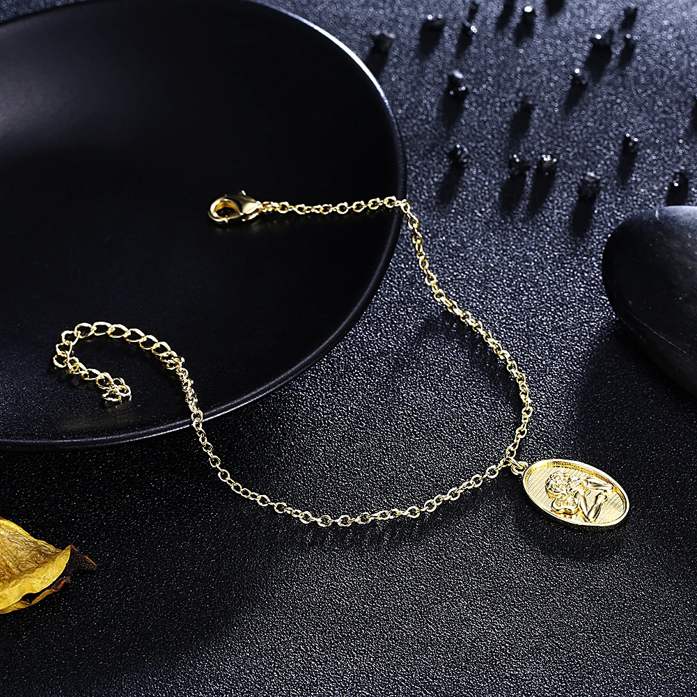 

LEKANI Female Gold Color Bracelet Angel Exquisite Egg Shape Creativity Charm Bracelets Holland Style Party Gift Fashion Jewelry