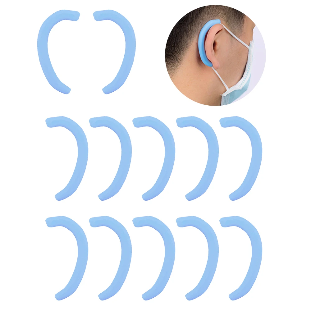 

10PCS Elastic Soft Silicone Mask Earmuffs Anti-Slip Anti-Pain Earloop For Mask Comfortable Ear Protection Hook Invisible Ear
