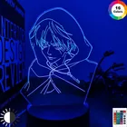 Аниме 3d лампа атака на Титанов Эрена йера для спальни декоративный светильник подарок для детей Атака на Титанов светодиодный ночсветильник Эрена