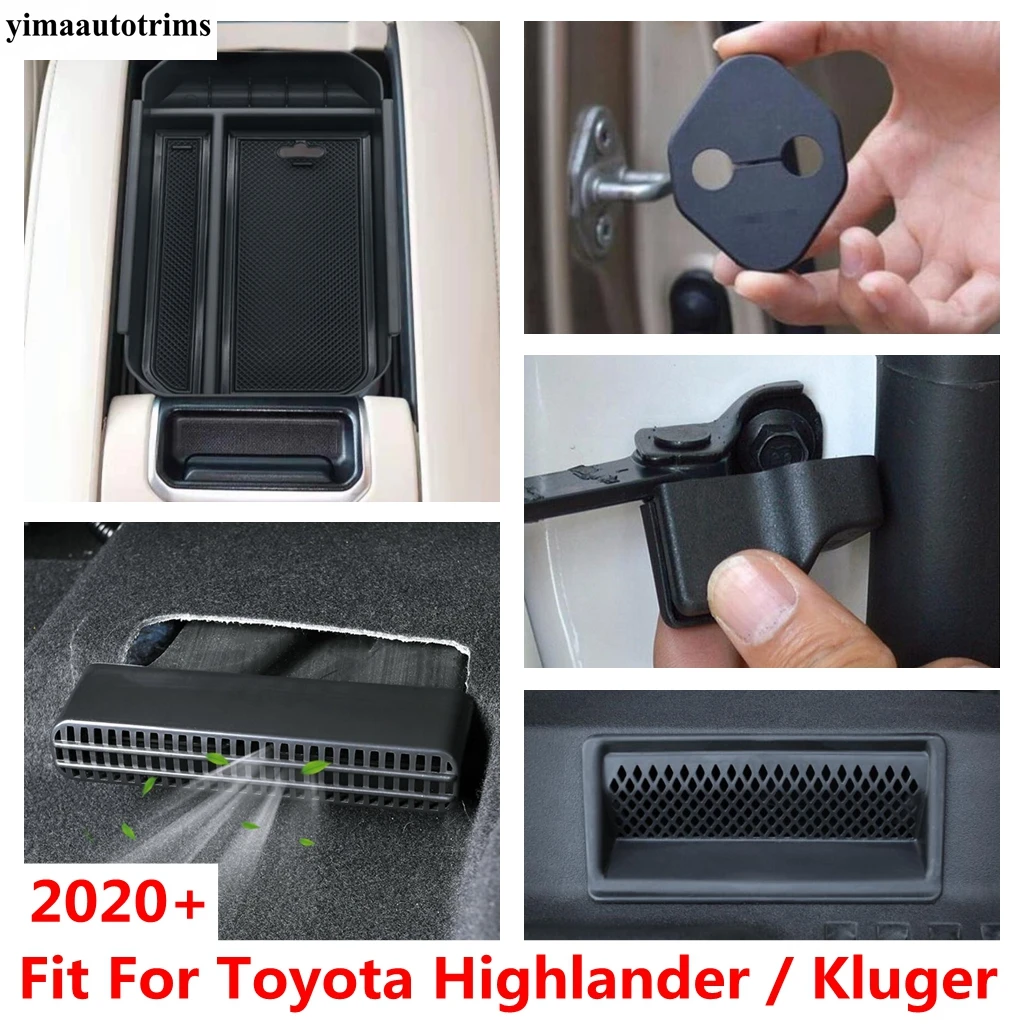 

Car Center Storage Box Engine Air Intake Outlet Door Lock Limit Stopper Cover Trim For Toyota Highlander / Kluger 2020 2021 2022