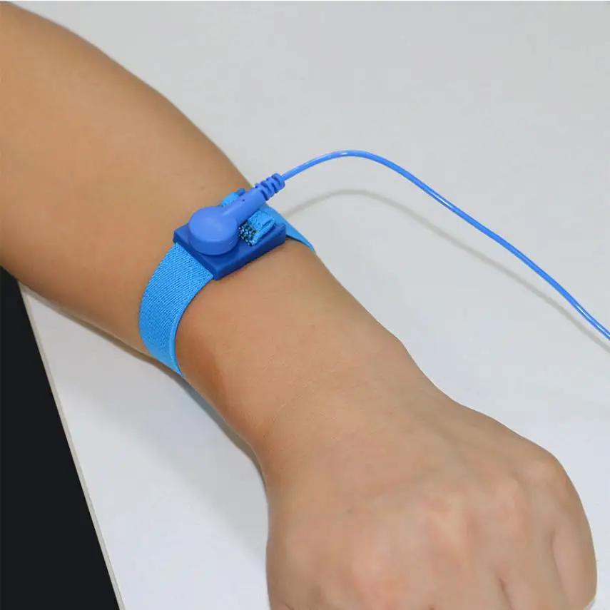 

Anti Static ESD Wrist Strap Elastic Band with Clip for Sensitive Electronics Repair Work Tools