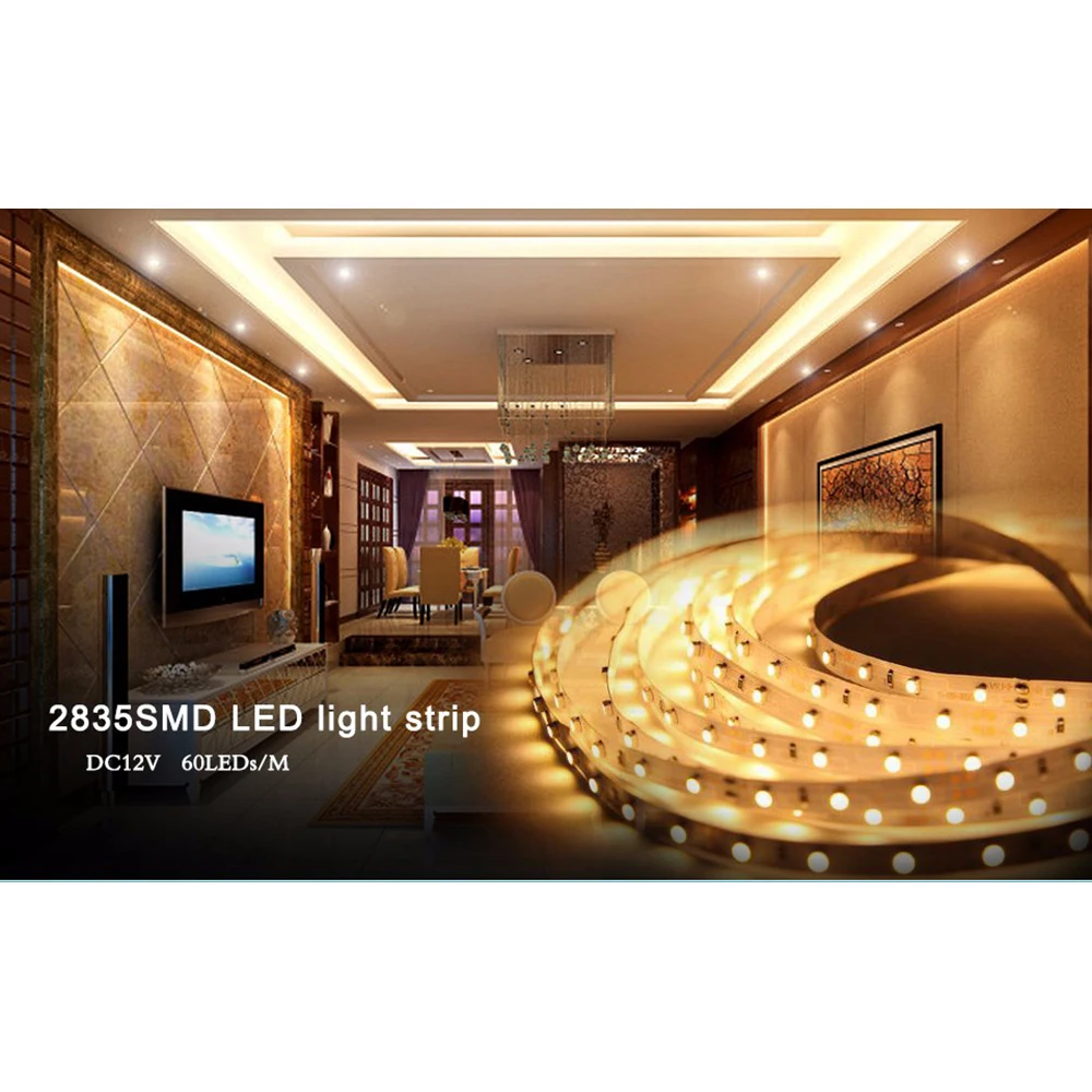 Светодиодная ленсветильник SMD2835 ламсветильник для дома 1 метр 6 мм 60 светодиодов 12