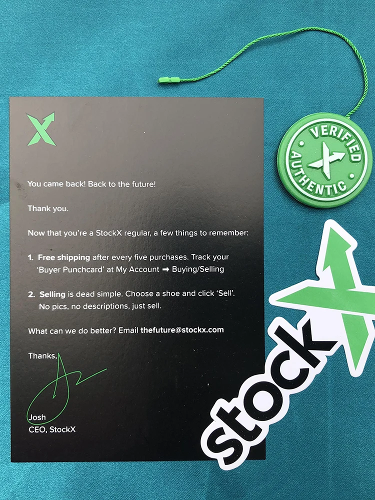 10 компл./лот 2020 2021 StockX бирка зеленого Круговой Тег Rcode в наклейки флаер Пластик