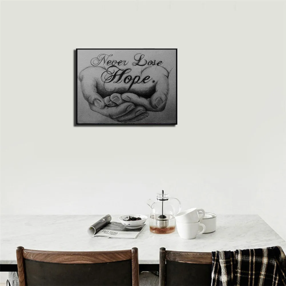 Алмазная 5D Вышивка текст надежды полностью круглая картина сделай сам вышивка