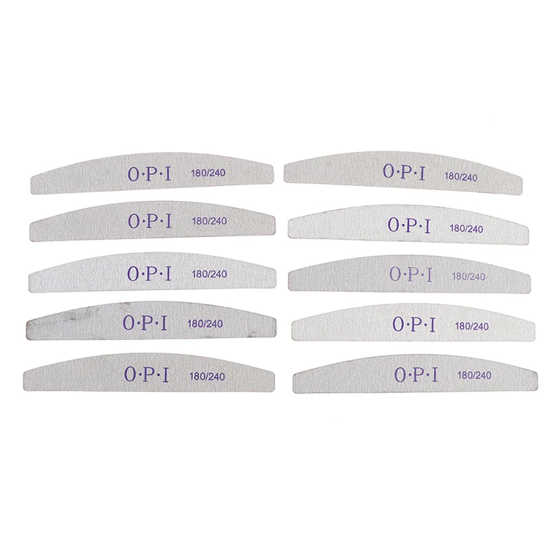 10pcs/Lot Wooden Nail Files Professional Nail Buffer 180/240 Nail File manicura Grey Boat Gel Polishing Wood Sanding Nail File