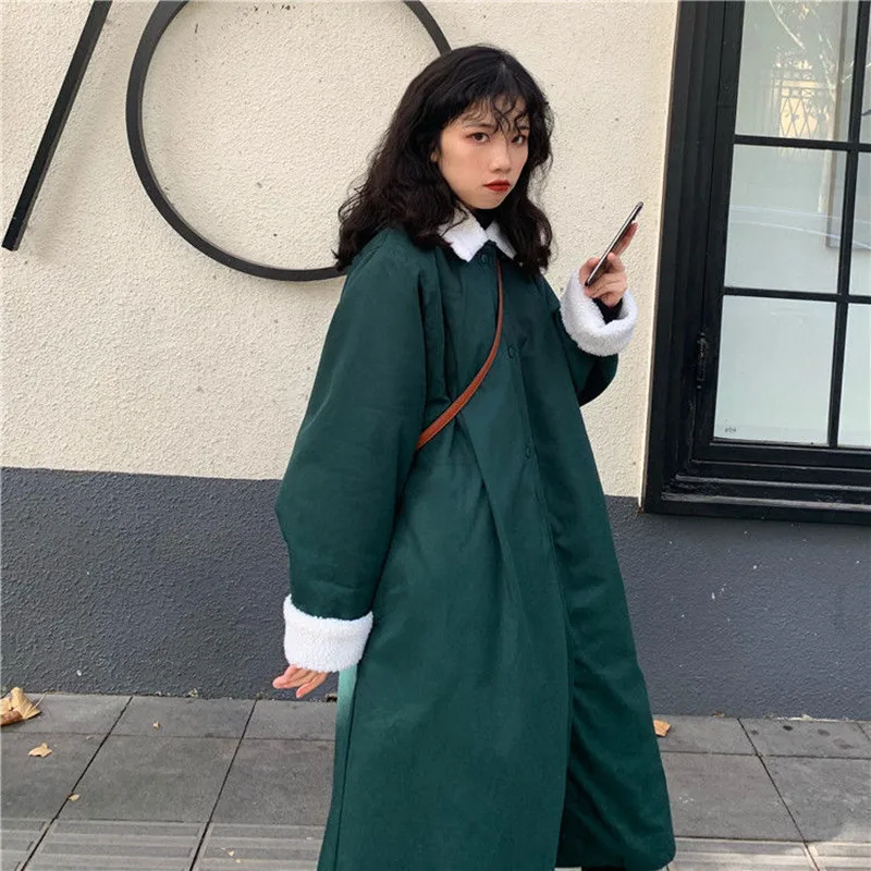 Парка женская зимняя длинная из овечьей шерсти с капюшоном и длинным рукавом |