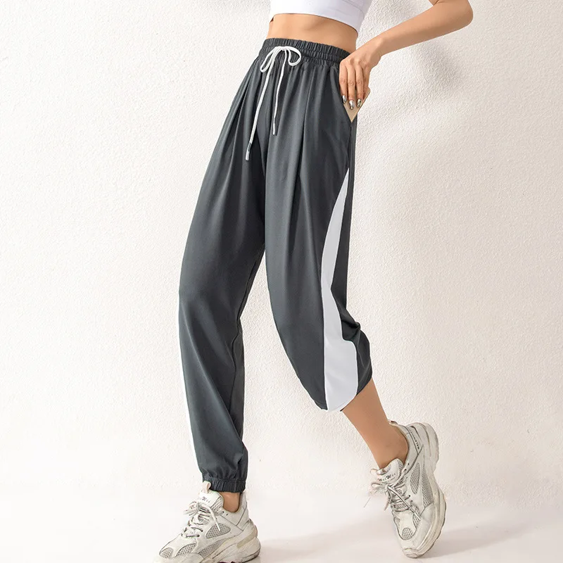 Спортивные штаны женские свободные брюки повседневные для фитнеса бега
