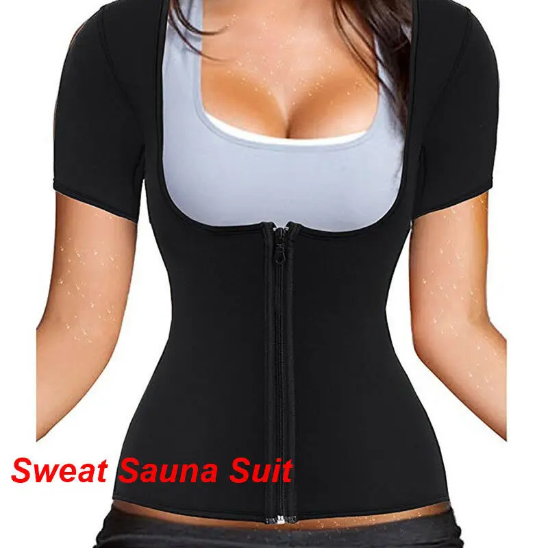 Неопреновый спортивный жилет для сауны с рукавами тренажерного зала костюм
