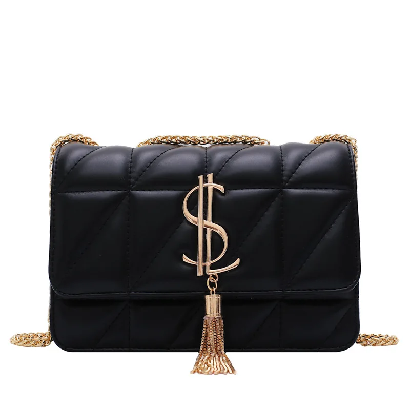 

Fashion Female Bag Leather New Autumn And Winter Black Messenger Bag Designer Texture Exquisite All-match Luxury Women Brand Bag