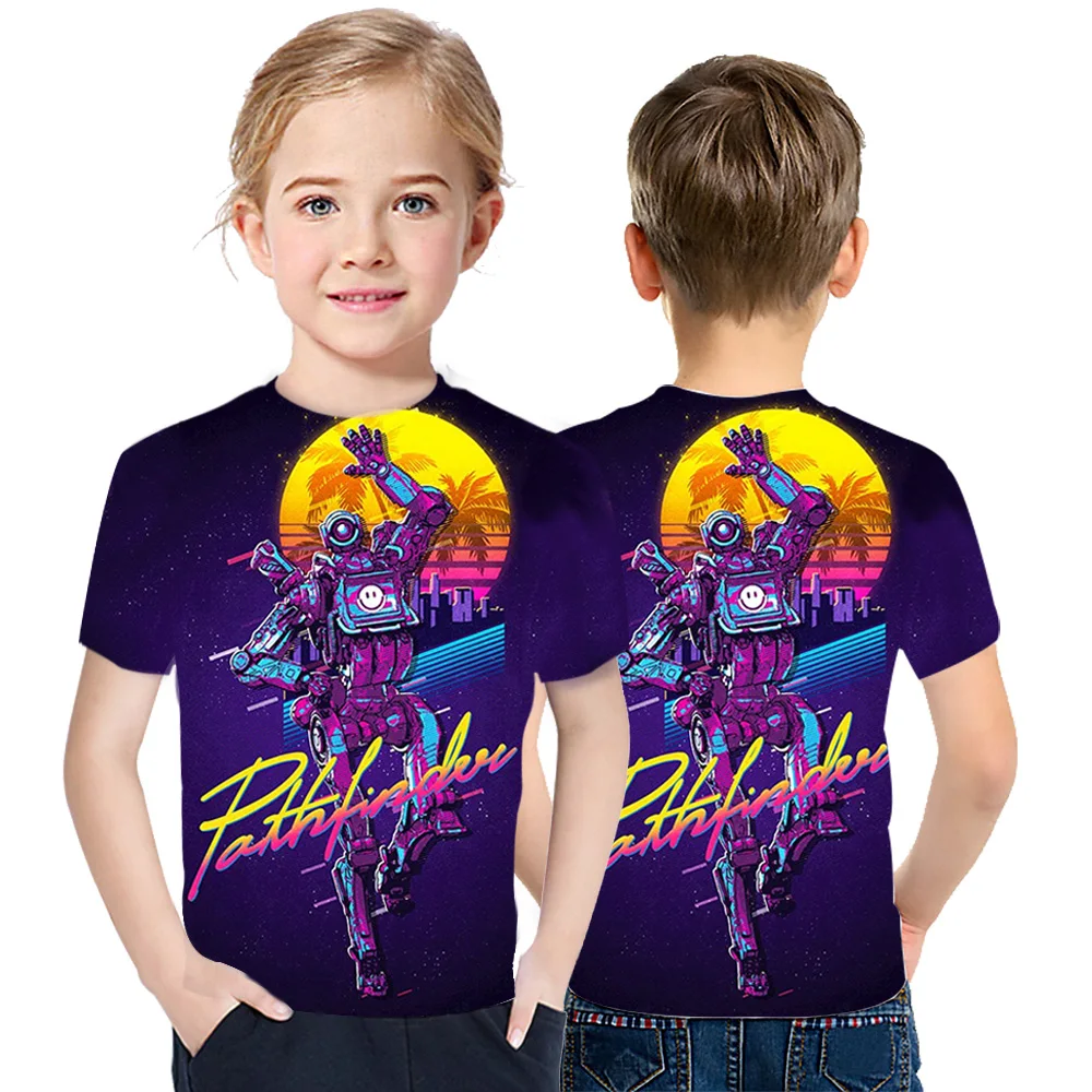 

European style Apex legends New 3D Printing Tee Boy Girl T-Shirt Children Summer Casual Short-Sleeved Tee Hot Sale Oversize