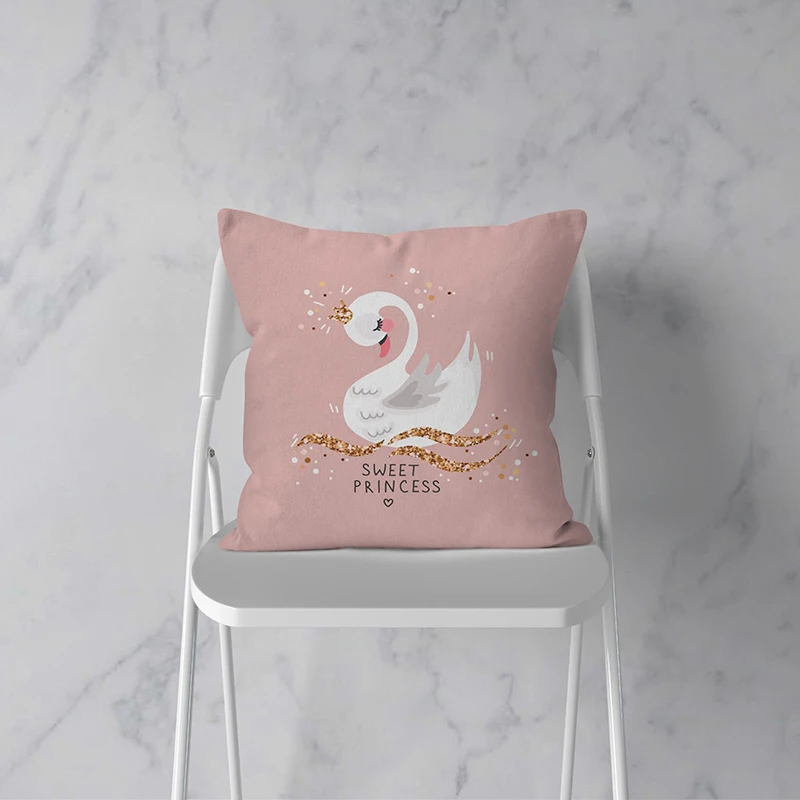 

1PC Pink Waist Pillow Cover Soft Polyester 45*45cm Decorative Pillow Cases Home Supplies Home Textile Products Pillowslip