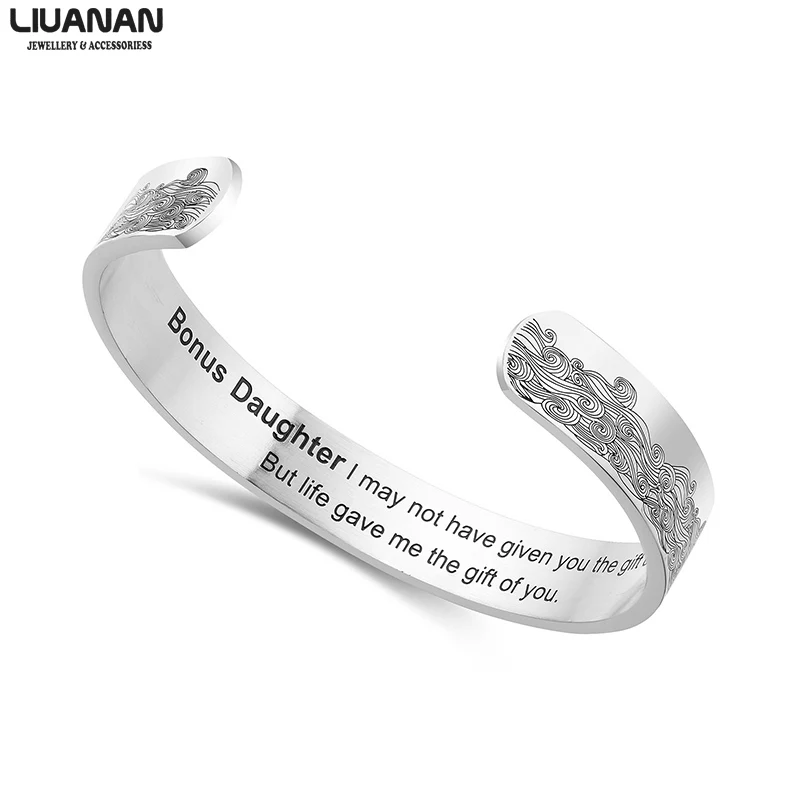 10 мм я шторм Выгравированная манжета браслет широкий Семейный Браслет для женщин