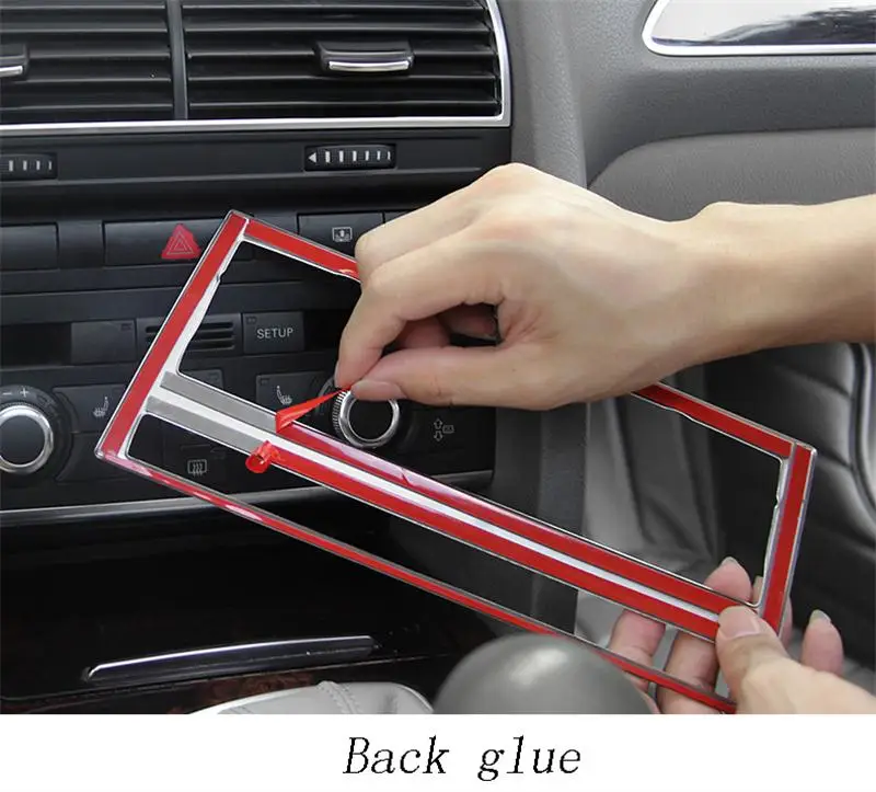 Car Styling For Audi A6 C5 C6 Dashboard Keyhole Decorative Frame Air Vents Panel Covers Carbon Fiber Stickers Trim Accessories