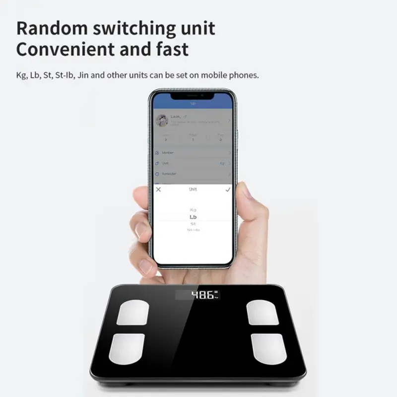 

2020 New Bluetooth Smart Body Fat Scale Electronic Weighing Scale Household Adult Precision Human Body Weighing Fat Measurement