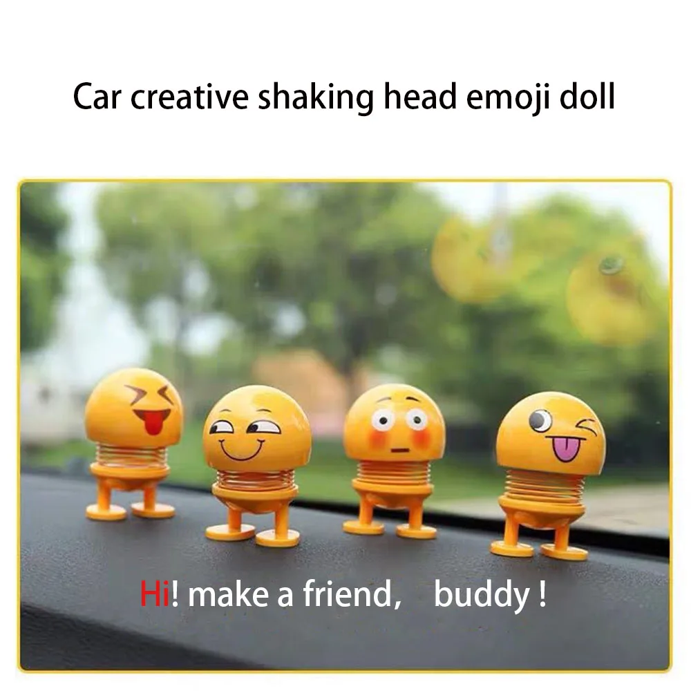 

Car interior decorations creative personality shaking head doll expression package car on the center console car decoration fash
