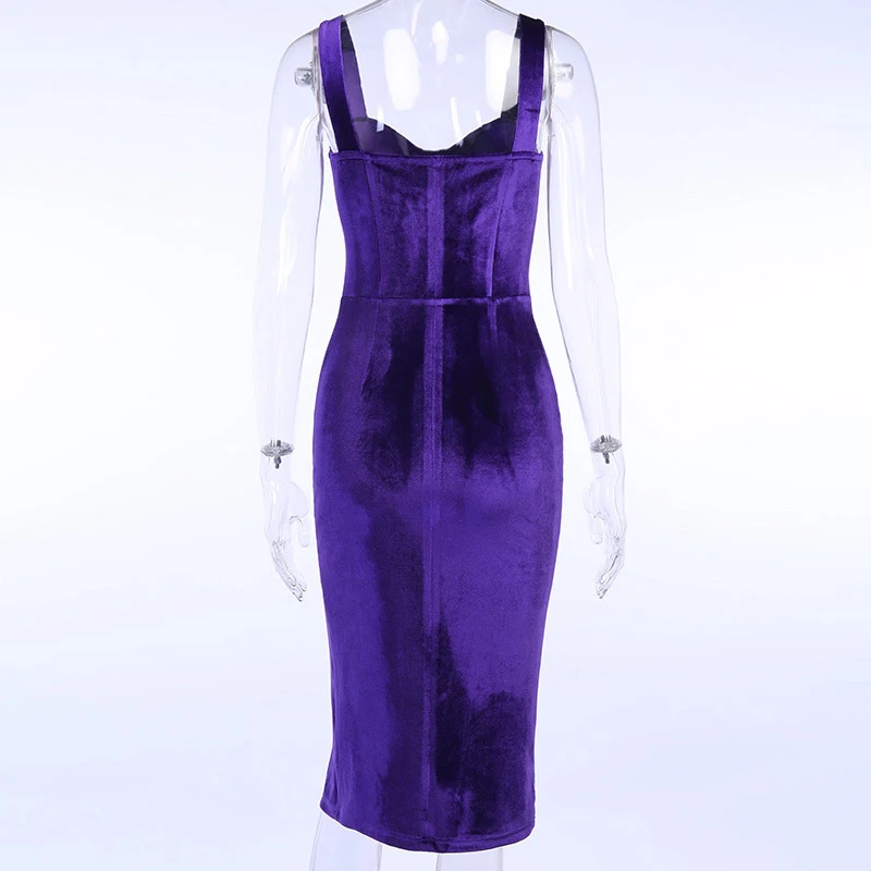 

Sexy Slim Suede Vest Split 2020 Dress Velvet Sleeveless Women Packet Hip Solid Elegant Lady Bodycon Party Dresses SJ5576C