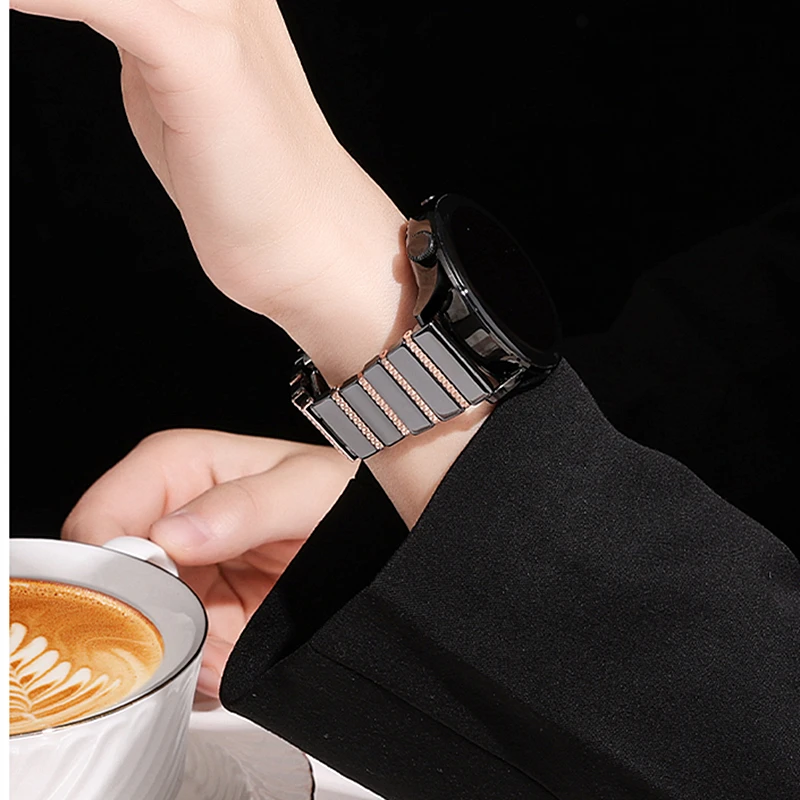 

22mm 20mm Ceramics Watchbands For Samsung Galaxy Watch 4/4 Classic Strap For Galaxy Watch 3 41mm 45mm Huawei Watch 3 GT 2 Pro