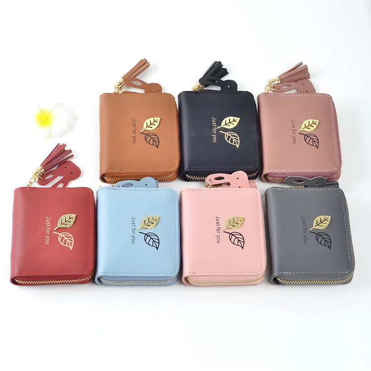 Женские кошельки с узором в виде листьев фирменный дизайн кошелек Giels короткий