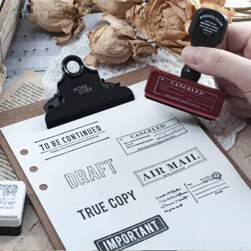 Деревянная ручка винтажный штамп для документов деревянные и резиновые штампы