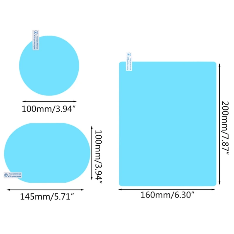 

Car rearview mirror Rainproof Film Anti-fog film Clear Protective Sticker Anti-Scratch Waterproof Mirror Window Film 8 Pcs