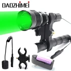 Светодиодный фонарь дальнего действия, 1000LM, красный, зеленый, белый, 18650, для охоты, Лантер, крепление для пистолета, реле давления