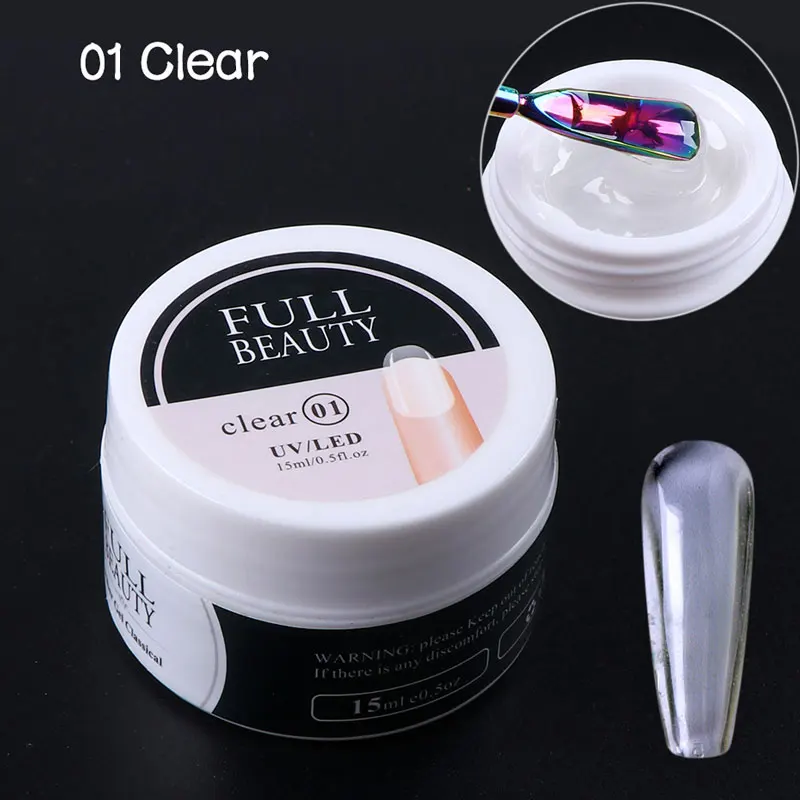 

Nail Art Extension Glue Fiber Thread No Paper Support Quick Extension Removable UV Glue 15ml/Bottle