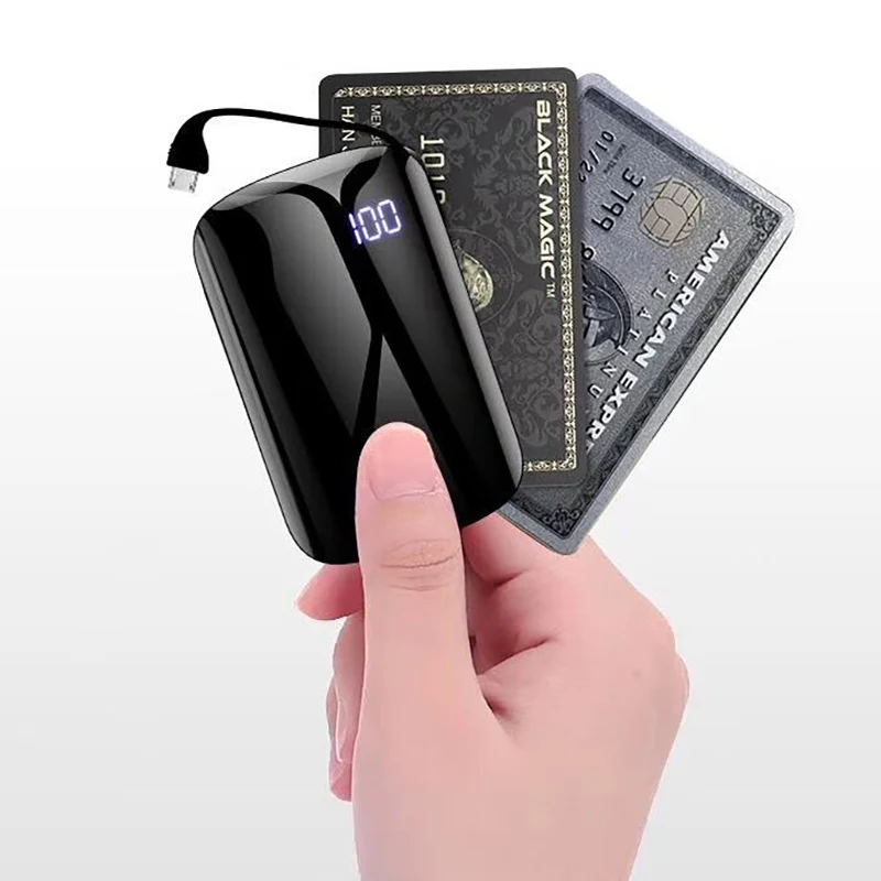 Новое поступление зеркальный экран мини внешний аккумулятор 10000 мА/ч Встроенный