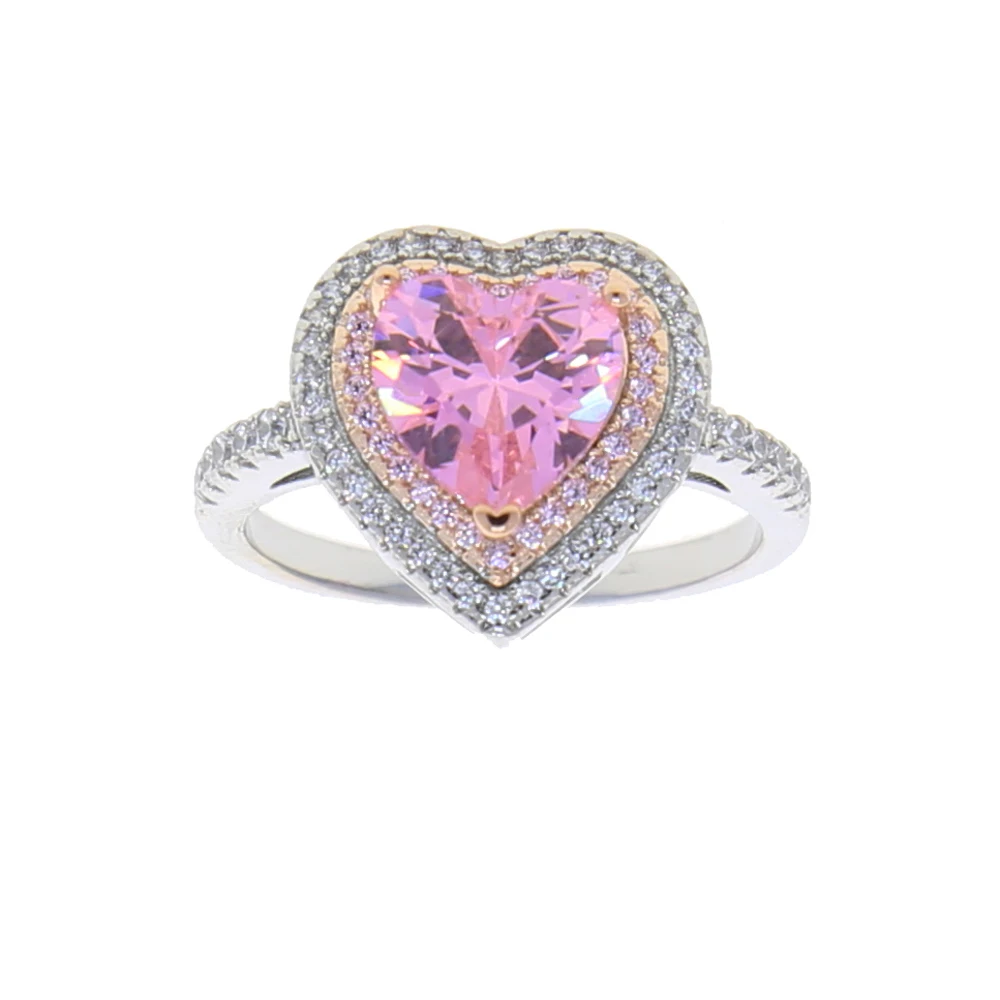 Подарок на день Святого Валентина 2022 обручальное кольцо с белым и розовым