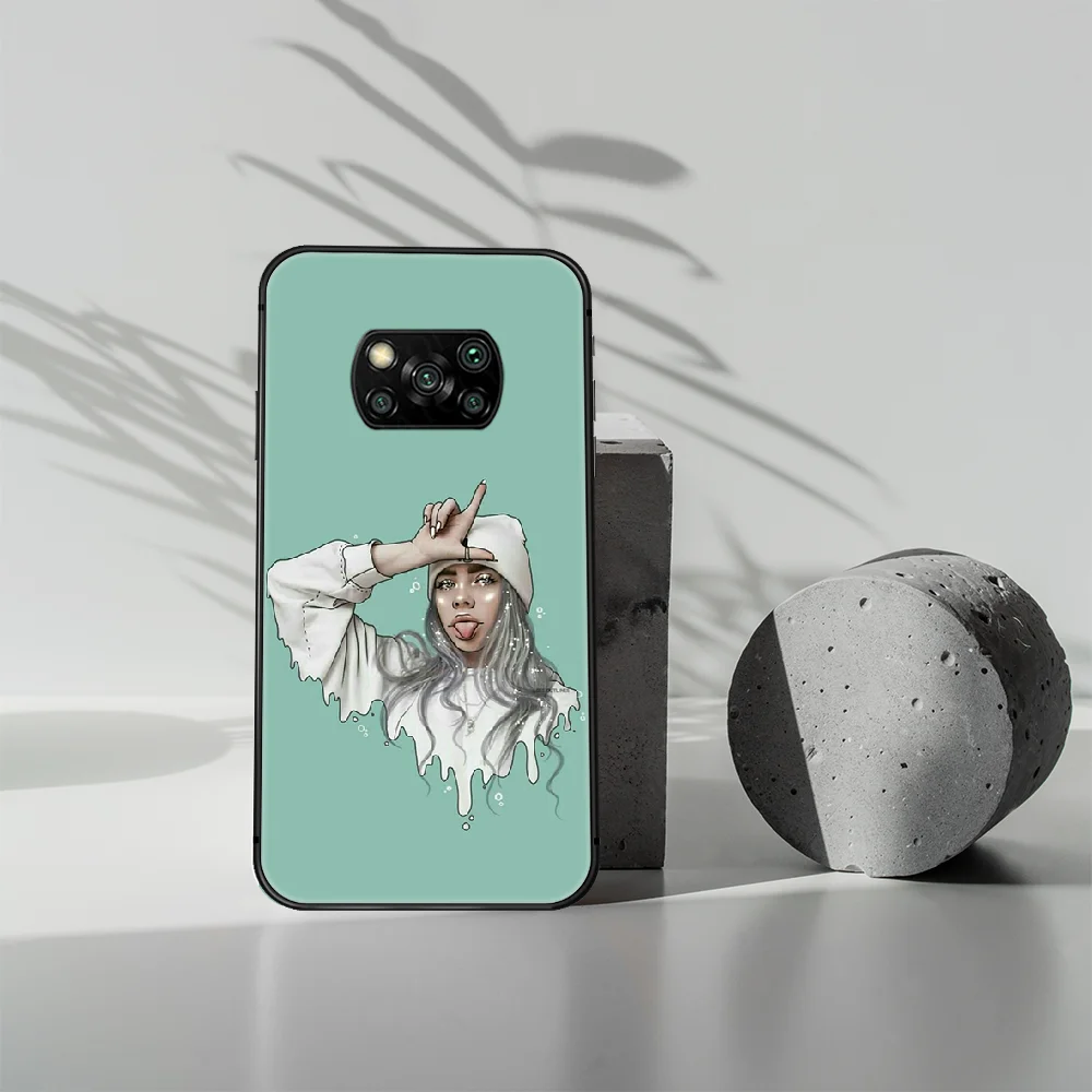 

Art Illustrator female singer Phone case Cover Hull For Xiaomi Mi A2 A3 8 9 9T Note 10 Se Lite Pro black Etui Fashion Shell