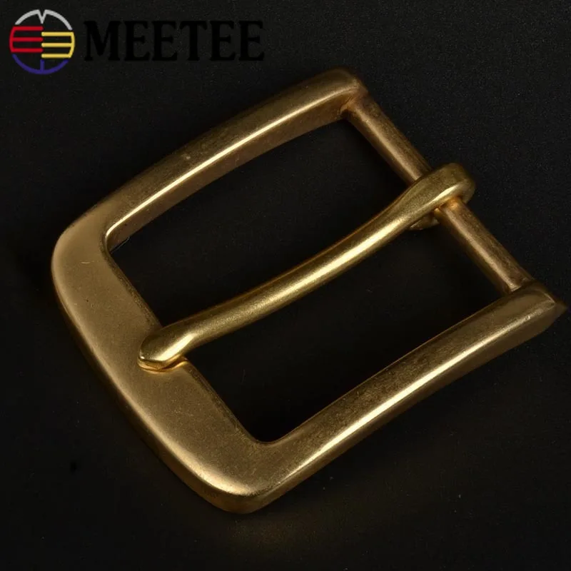 Meetee цельная латунная металлическая пряжка для ремня для мужчин и женщин, пряжка для ремня 37-38 мм, аксессуары для самостоятельного изготовления кожаных джинсов