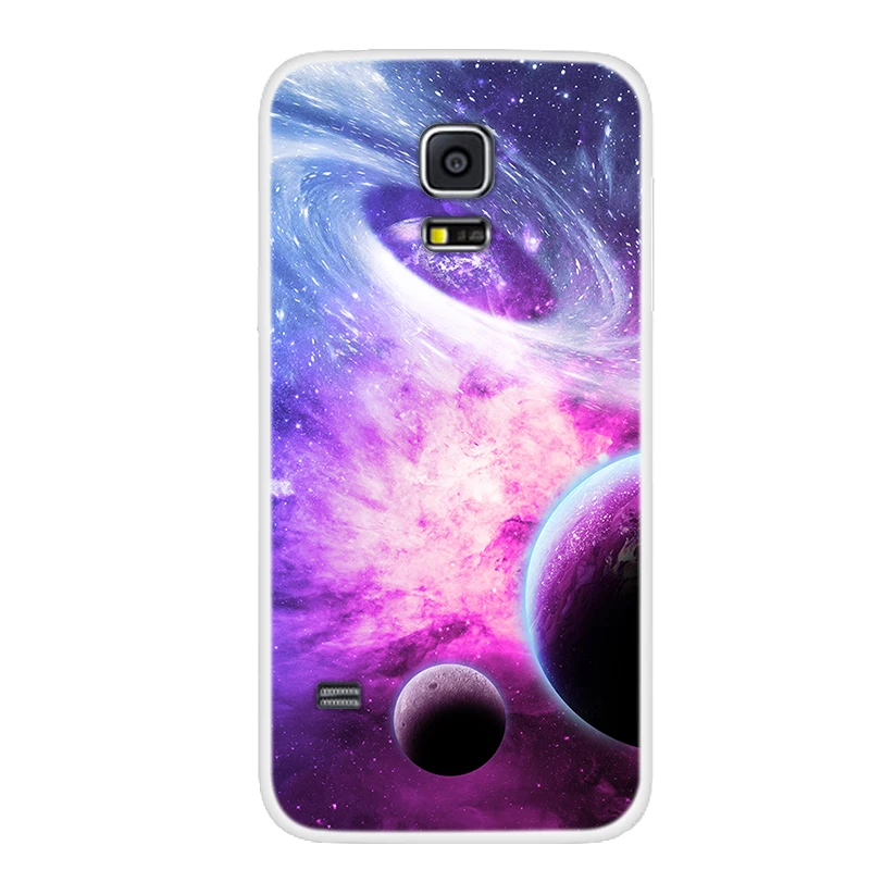 Силиконовый чехол для samsung Galaxy S5 Mini ультра тонкий с принтом звездного неба звезд