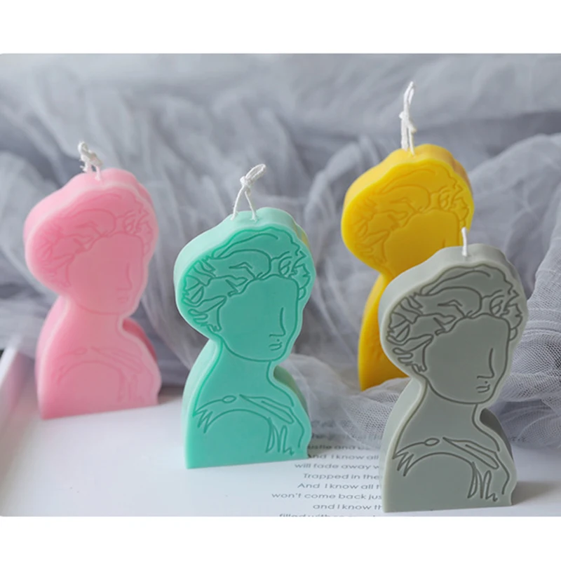 

European Female Candle Mold Character Aromatherapy Soap Making Mould Portrait Mold DIY Gypsum Silicone Resin Epoxy Art Mold